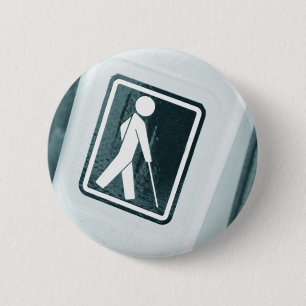 Blind sign design 2 inch round button
