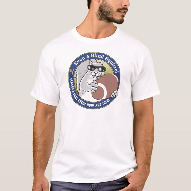Blind Squirrel Football T-Shirt (Front)