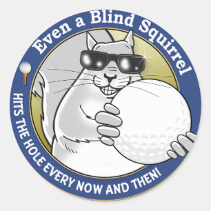 Blind Squirrel Golf Classic Round Sticker