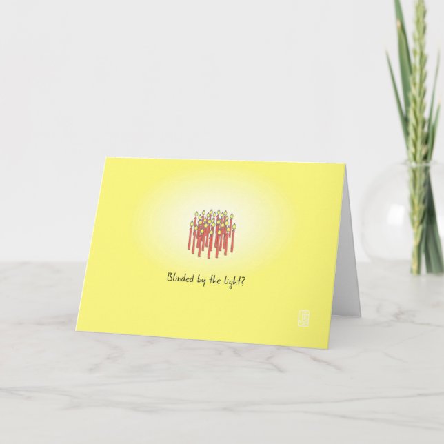 Blinded by the Light? Horizontal Greeting Card (Front)
