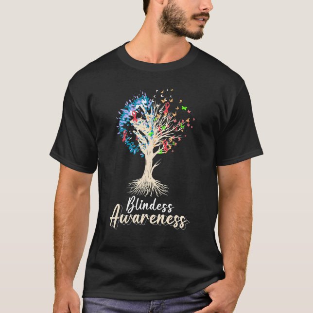 Blindess Awareness Blind Person T-Shirt (Front)