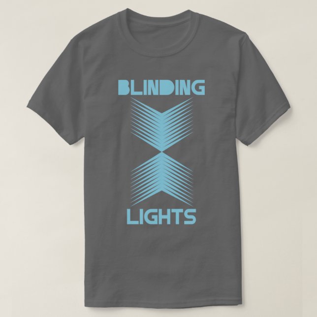Blinding Lights blue T-Shirt (Design Front)