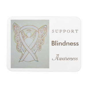 Blindness Awareness Ribbon Angel Custom Magnet
