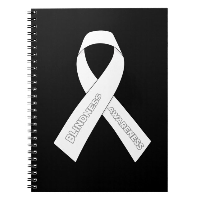 Blindness Awareness Ribbon Notebook (Front)