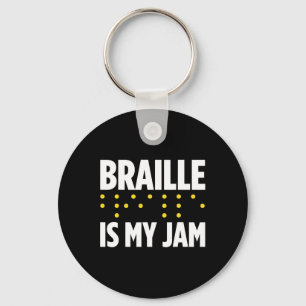 Blindness For Blind People Blind Person Braille Re Keychain