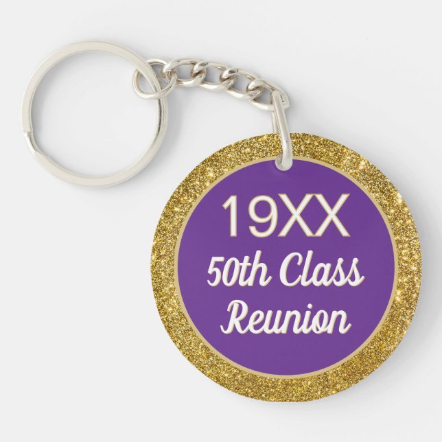 Bling!! 50th Class Reunion Keychain (Front)