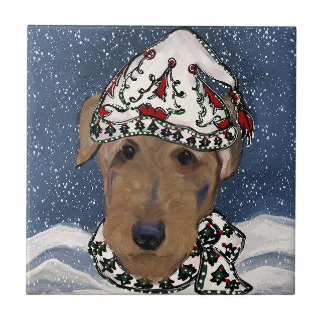 BLING AIREDALE   TILE (Front)