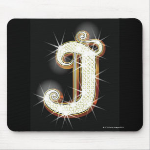 Bling alphabet J Mouse Pad