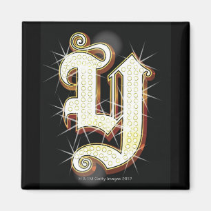 Bling alphabet Y Magnet