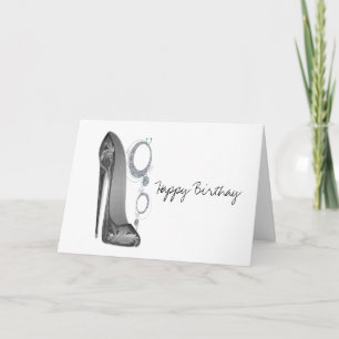Bling and Groovy Stiletto Shoe Art Card