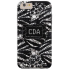 Bling Animal Print Monogram Cases