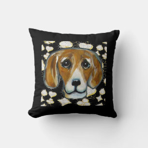 BLING BEAGLE THROW PILLOW