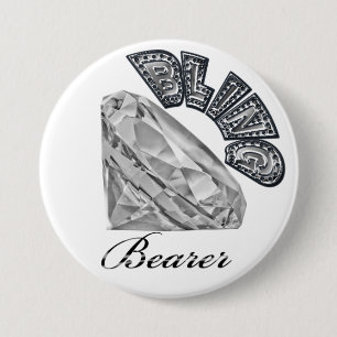 BLING Bearer Wedding Button