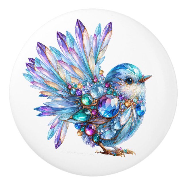 Bling Birds Theme  Ceramic Knob (Front)