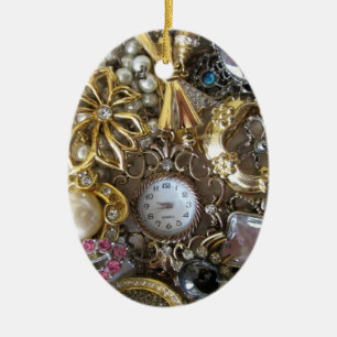 bling bling jewellery collection ceramic ornament