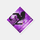 Bling Bombshell Sparkle Birthday Party | purple Napkin (Corner)