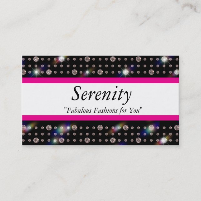 Bling Diamond 100 Business Card (Front)