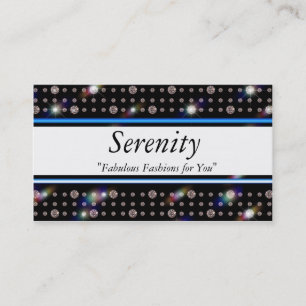 Bling Diamond Blue E300 Business Card