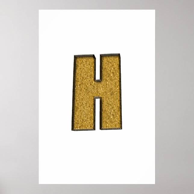 Bling Gold H Poster (Front)