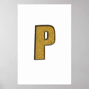 Bling Gold P Poster