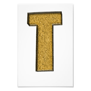 Bling Gold T Photo Print
