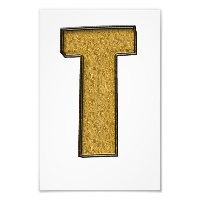Bling Gold T Photo Print (Front)