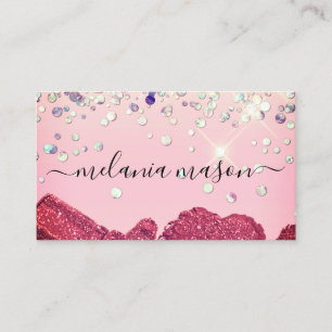 Bling Holographic Glitter Makeup Artist Beauty Business Card