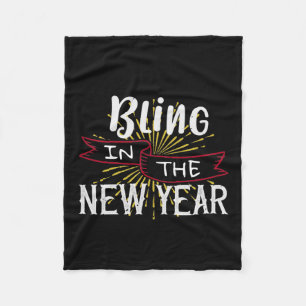 Bling In The New Year Fleece Blanket