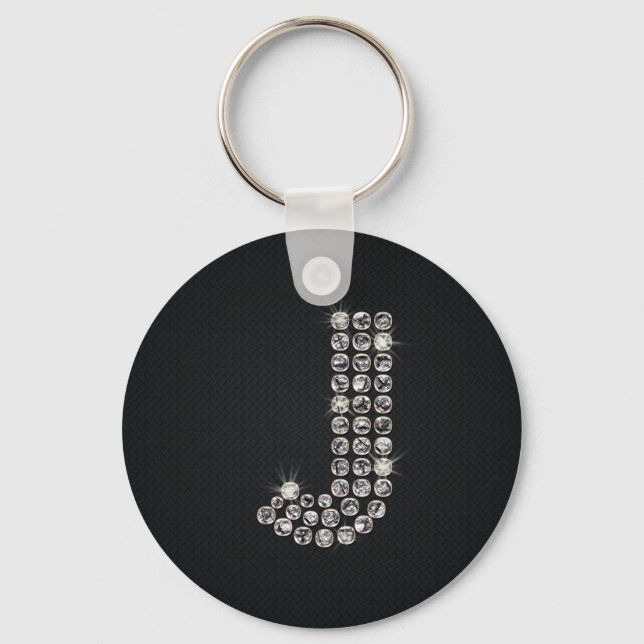 bling - J Keychain (Front)