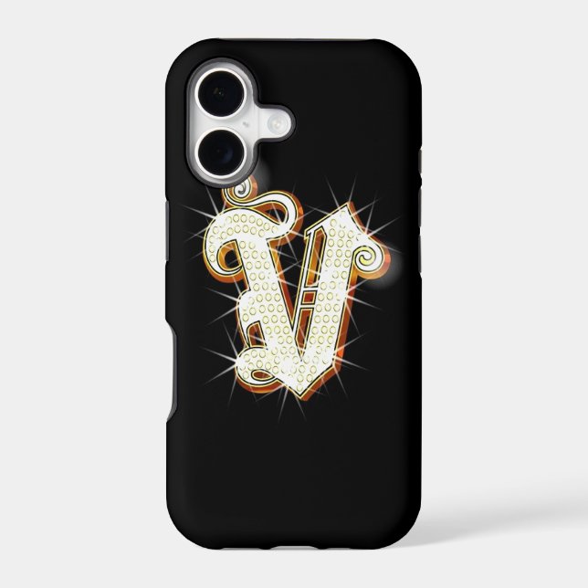 Bling Monogram V iPhone 5 Case (Back)