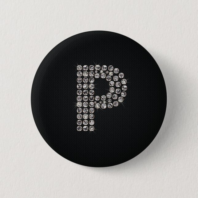 bling - P 2 Inch Round Button (Front)