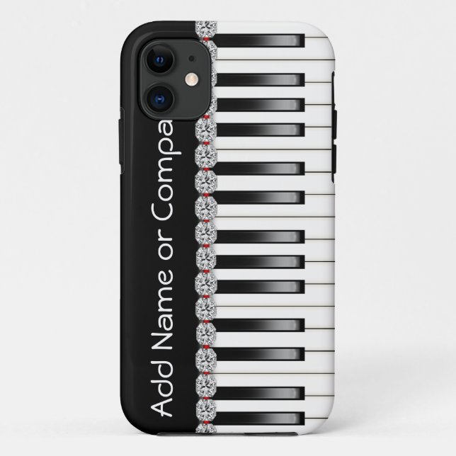 BLING PIANO I Phone 5 Case with  Personalized (Back)