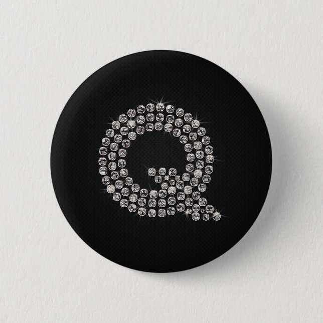 bling - Q 2 Inch Round Button (Front)