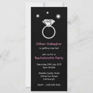 Bling Ring Bachelorette Party Invitation
