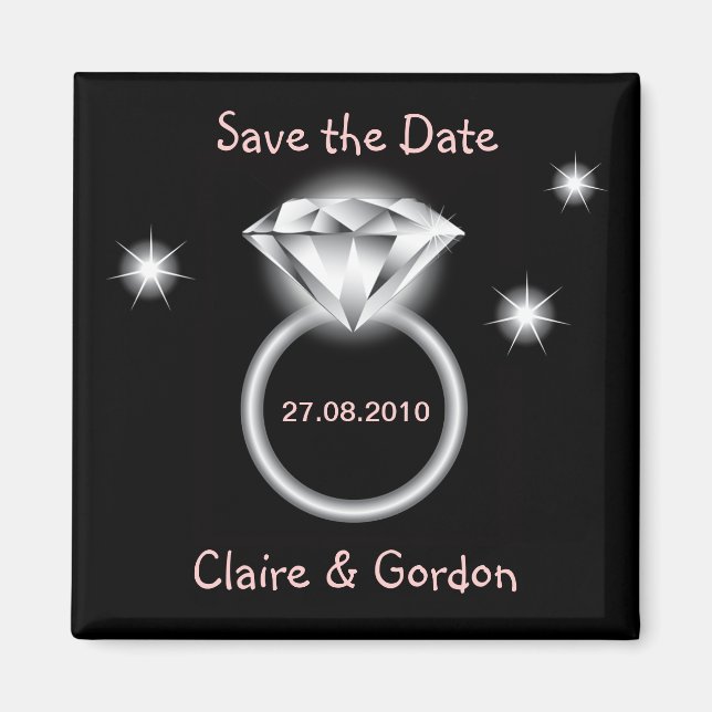 Bling Ring Save The Date Magnet (Front)