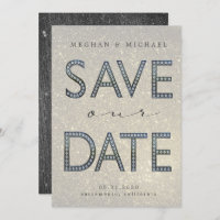 bling silver letters fabulous Save the Date