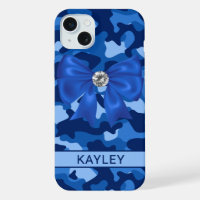 Blingy Blue Camouflage Personalized
