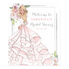 Blingy Glamour Bride Bridal Shower Welcome Sign