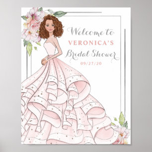 Blingy Glamour Bride Bridal Shower Welcome Sign