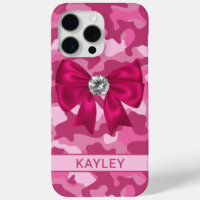 Blingy Pink Camouflage Personalized