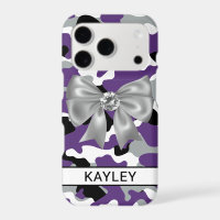 Blingy Purple Black Camouflage Personalized