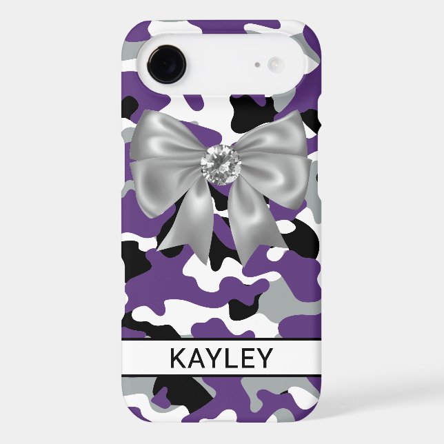 Blingy Purple Black Camouflage Personalized (Back)
