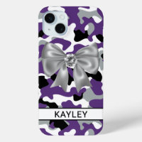 Blingy Purple Black Camouflage Personalized