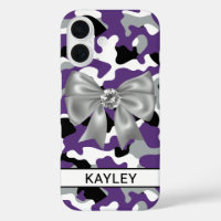 Blingy Purple Black Camouflage Personalized