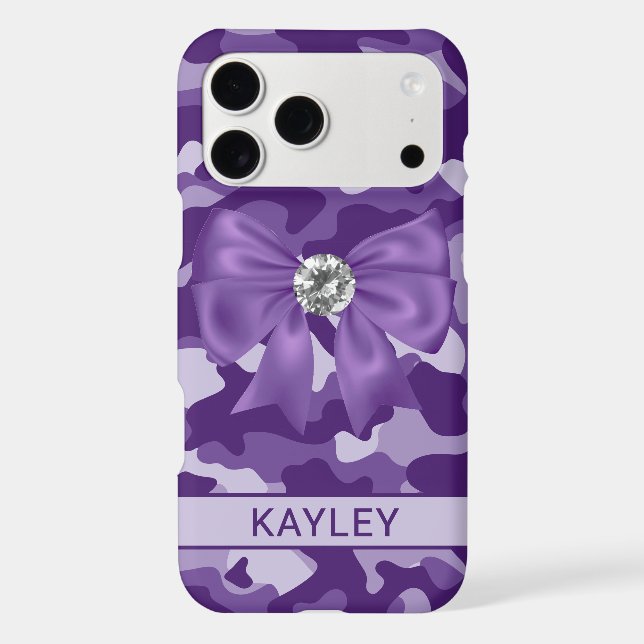 Blingy Purple Camouflage Personalized  (Back)