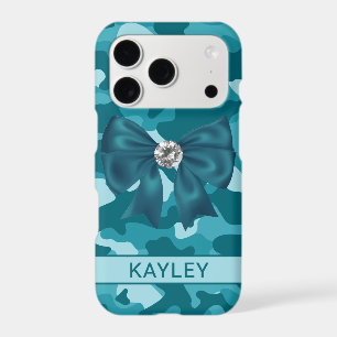 Blingy Teal Camouflage Personalized