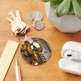 Blink! Beautiful chaos jewellery in gold  Keychain