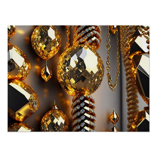 Blink! Beautiful chaos jewellery in gold  Poster (Front)