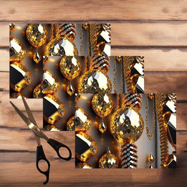 Blink! Beautiful chaos jewellery in gold  Tissue Paper (Creator Uploaded)