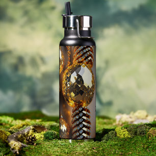 Blink! Beautiful chaos jewellery in gold Water Bottle